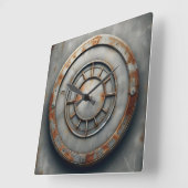 corroded metal object vierkante klok (Hoek)