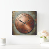 corroded metal vierkante klok (Huis)