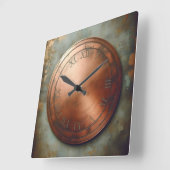 corroded metal vierkante klok (Hoek)