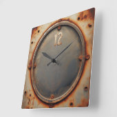 corroded steel vierkante klok (Hoek)