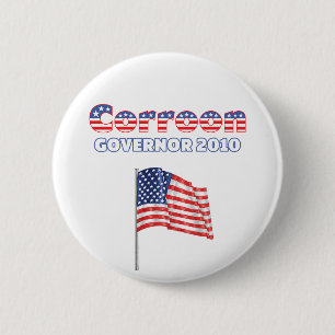 Corroon Patriotic American Flag 2010 - Verkiezinge Ronde Button 5,7 Cm