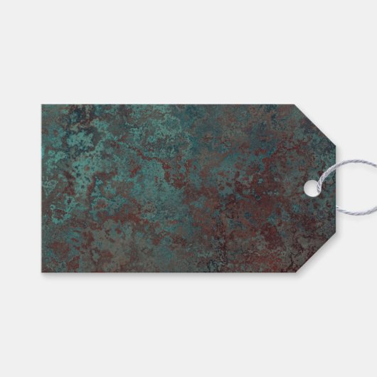 Corrosie Afdrukcadeau voor koper label groen terug Cadeaulabel (Voorkant (Horizontaal))