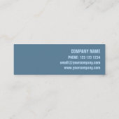 Corrosie blue print side text skinny mini visitekaartje (Achterkant)