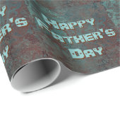 Corrosie " Copper" print betegeld Happy Vaderdag Cadeaupapier (Rol Hoek)