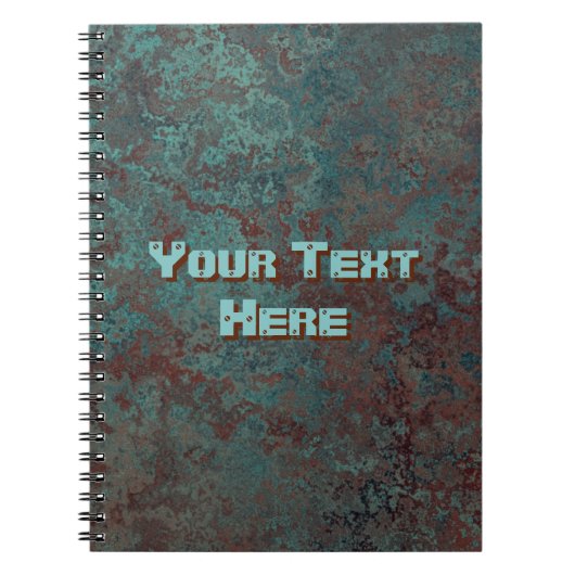 Corrosie "Copper" Text print notebook Notitieboek (Voorkant)