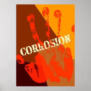 Corrosie grappig abstract poster