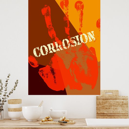 Corrosie grappig abstract poster (Keuken)