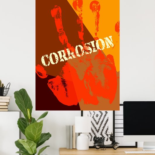 Corrosie grappig abstract poster (Thuiskantoor)