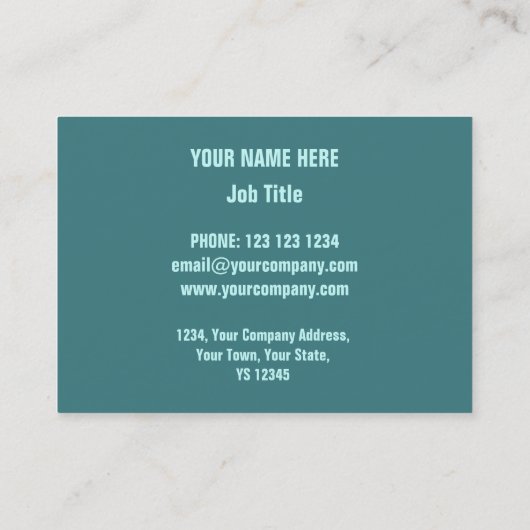 Corrosie groene printplaat "description"-chubby visitekaartje (Achterkant)