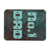 Corrosie "Koper" druk nr.1 Flexibel DAD Magneet (Horizontaal)