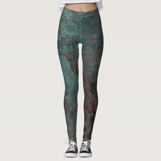 Corrosie "Koper" print leggings (Voorkant)