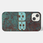 Corrosie "Koper" print Monogram iPhone case Hoesje (Achterkant horizontaal)