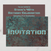 Corrosie "Koper" print uitnodiging (Voorkant / Achterkant)