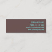 Corrosie "koper"-tekst aan de zijkant mini visitekaartje (Achterkant)