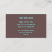 Corrosie-"koperafdruk"beschrijving" Visitekaartje (Achterkant)