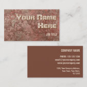 Corrosie rode tekst visitekaartje zijkant (Voorkant / Achterkant)