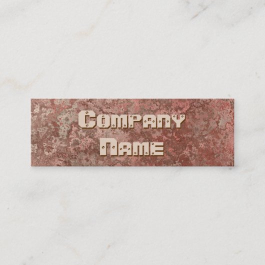 Corrosieafdruk bruin visitekaartje (Voorkant)