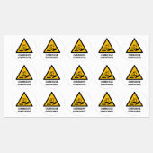 Corrosieve stof waarschuwing, bijtende chemische s labels (Vel)