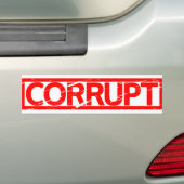 Corrupt Stamp Bumpersticker (Op auto)