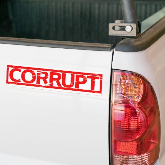 Corrupt Stamp Bumpersticker (Op Truck)