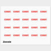 Corrupt Stamp Ronde Sticker (Vel)