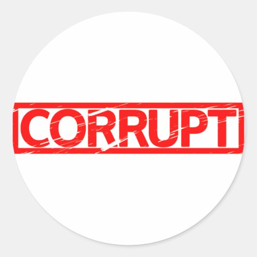 Corrupt Stamp Ronde Sticker (Voorkant)