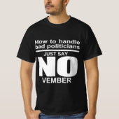 Corrupte politici t-shirt (Voorkant)