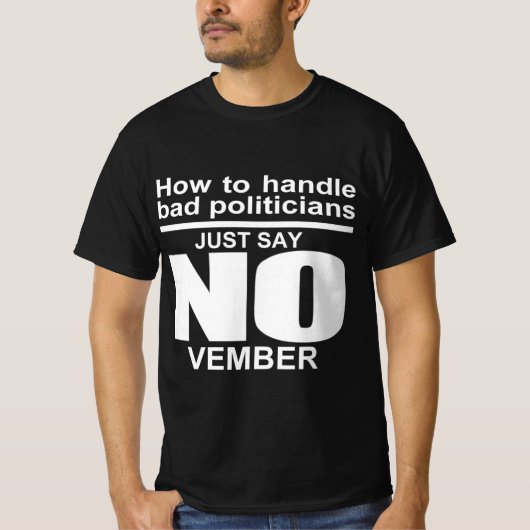 Corrupte politici t-shirt (Voorkant)