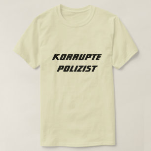Corrupte politieman in het Duits T-shirt