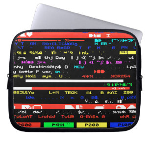 Corrupte Tv Signal Glitch Art Laptop Sleeve
