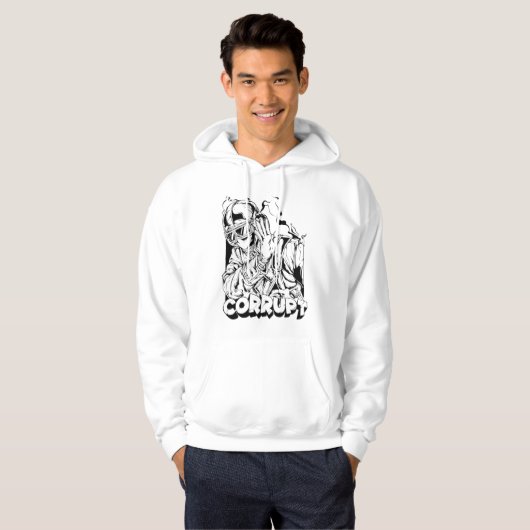 Corruptie Hoodie (Voorkant volledig)