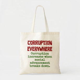 corruptie neemt toe bij sociale vooruitgang - cvdr tote bag