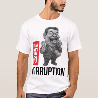 Corruptiebestrijding | Karikatuur schets kunst T-shirt