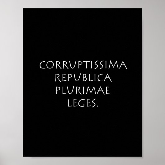 Corruptissima republia plurimae leges poster (Voorkant)