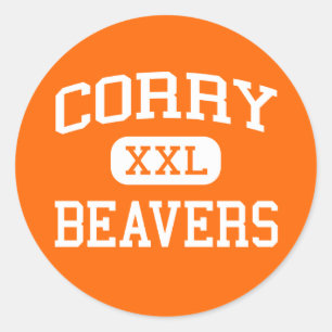 Corry - Beavers - Area - Corry Pennsylvania Ronde Sticker