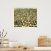 Corry, PA Panorama Map - 1870 Poster (Keuken)