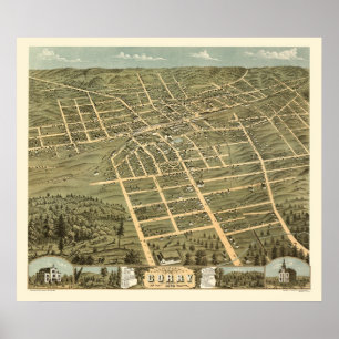 Corry, PA Panorama Map - 1870 Poster