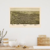 Corry, PA Panorama Map - 1895 Poster (Keuken)