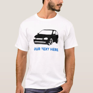 Corsa zwart + jouw tekst t-shirt