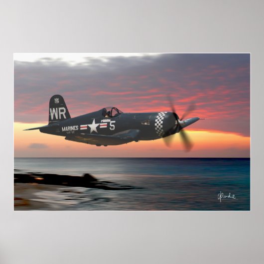 "Corsair at Sundown" Poster (Voorkant)