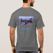 CORSAIR F-4U ZWARTE SCHAPEN SQUADRON T-SHIRT (Achterkant)