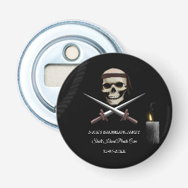 Corsair Pirate thema zee rover Bachelor / Verjaard Button Flesopener