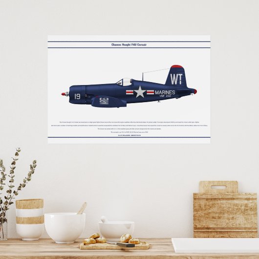 Corsair USA VMF-232 Poster (Keuken)