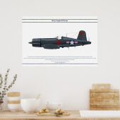 Corsair USA VMF-513 Poster (Keuken)