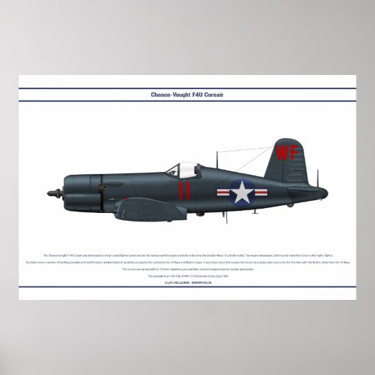 Corsair USA VMF-513 Poster (Voorkant)