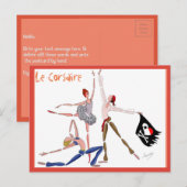 CORSAIRE VAN HET BALLET LE, GIFT VOOR BALLETOMANE BRIEFKAART (Voorkant / Achterkant)