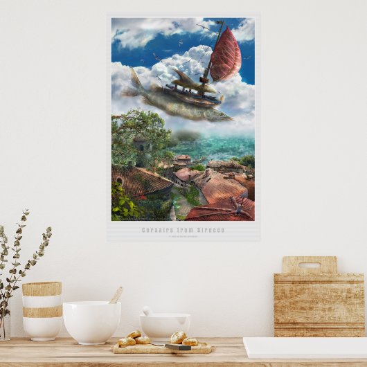 Corsairs van Sirroco | Surreus Poster (Keuken)