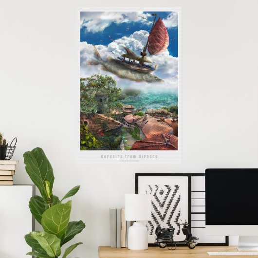 Corsairs van Sirroco | Surreus Poster (Thuiskantoor)