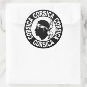 Corse - Corsica Ronde Sticker (Tas)