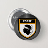 Corse Flag Ronde Button 5,7 Cm (Voorkant /achterkant)